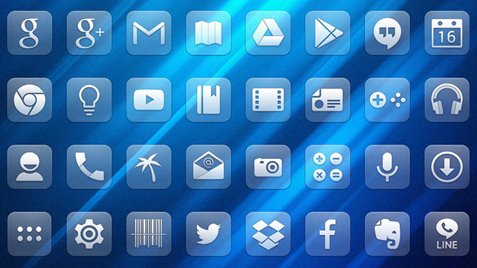 Glasklart Icon Pack Android Icon